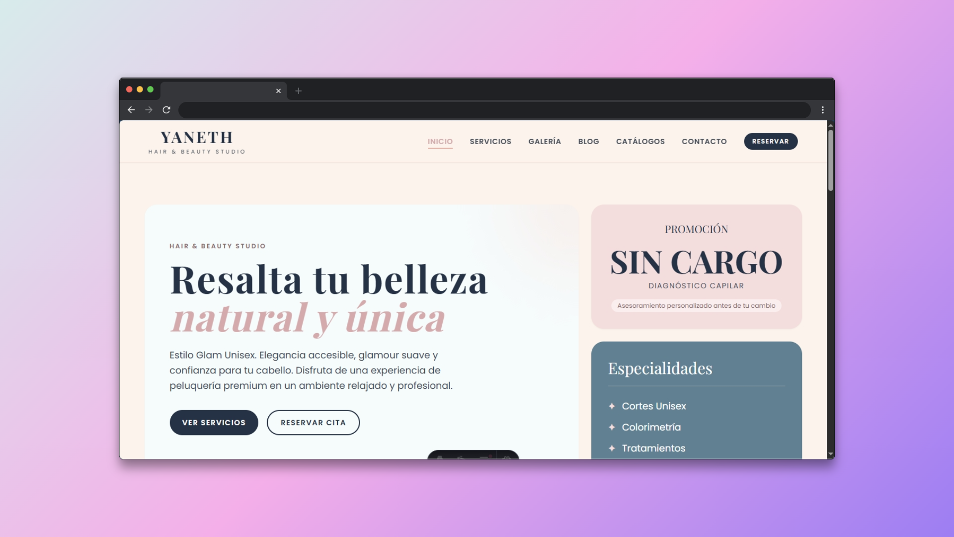 Landing Page SaaS para Peluquería: Arquitectura Escalable con Astro